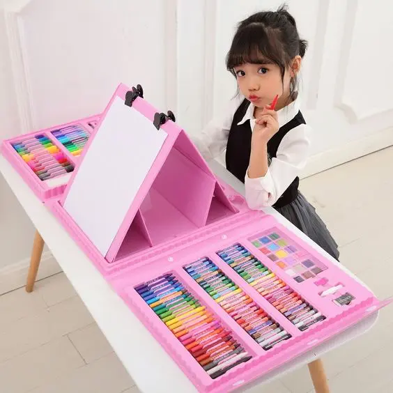 Crayon Set Lengkap Isi 208PCS / Alat Mewarnai Anak Lengkap Murah 0