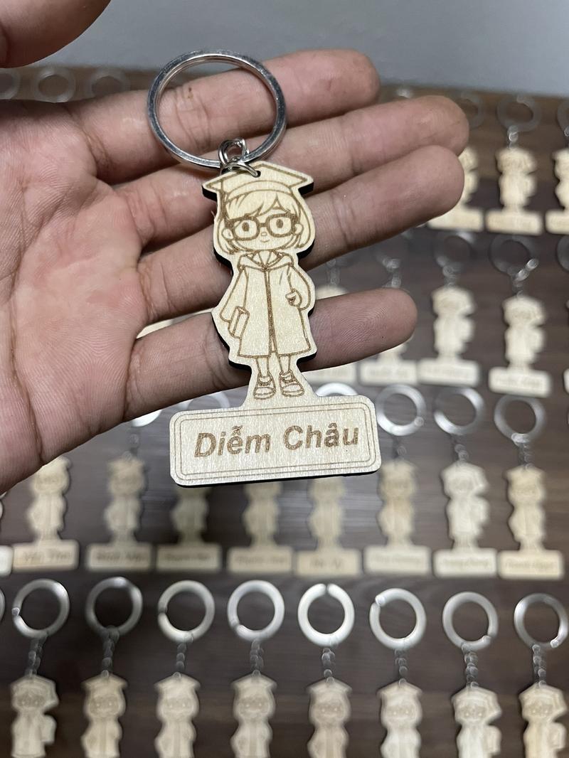 Product Introduction of Móc khoá khắc tên hình học sinh 3