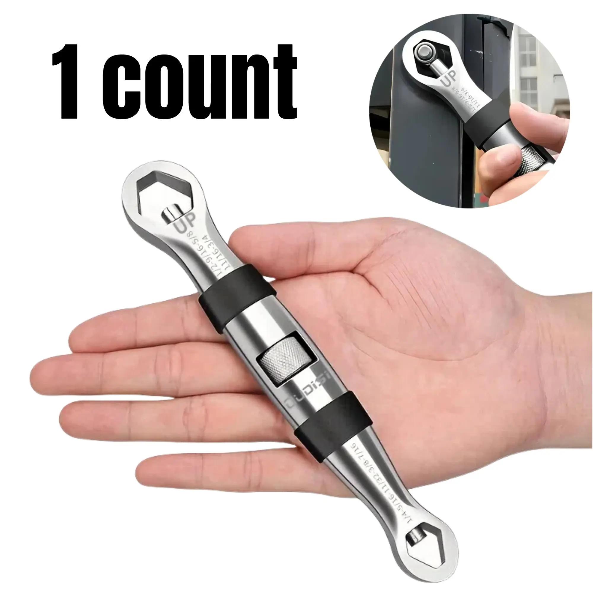 Multifunctional Torx Wrench, 1 Count 23-function Telescopic Wrench, Manual Self-tightening Wrench Suitable for Hardware, Electrical, Car Maintenance