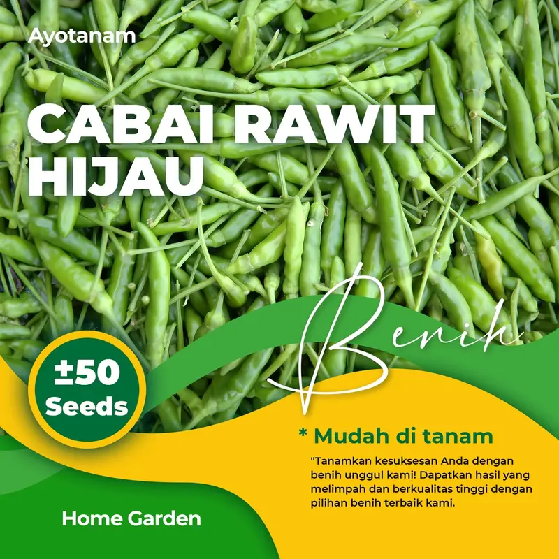 AYOTANAM Benih Cabe Rawit Hijau isi ± 50 Benih 1