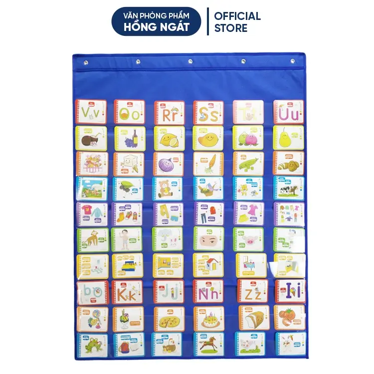 Bảng cài thẻ pocket chart 10 tầng, đồ dùng học tập giáo cụ dạy học tiếng anh văn phòng phẩm GC19 2