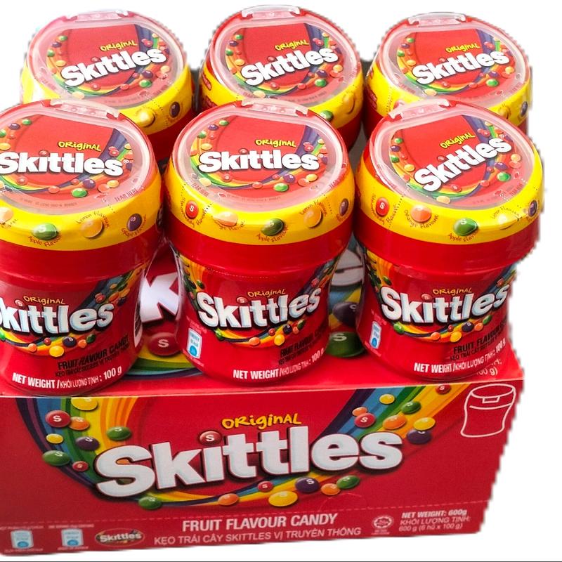 3 hũ kẹo trái cây Skittles <hũ 100g> 1