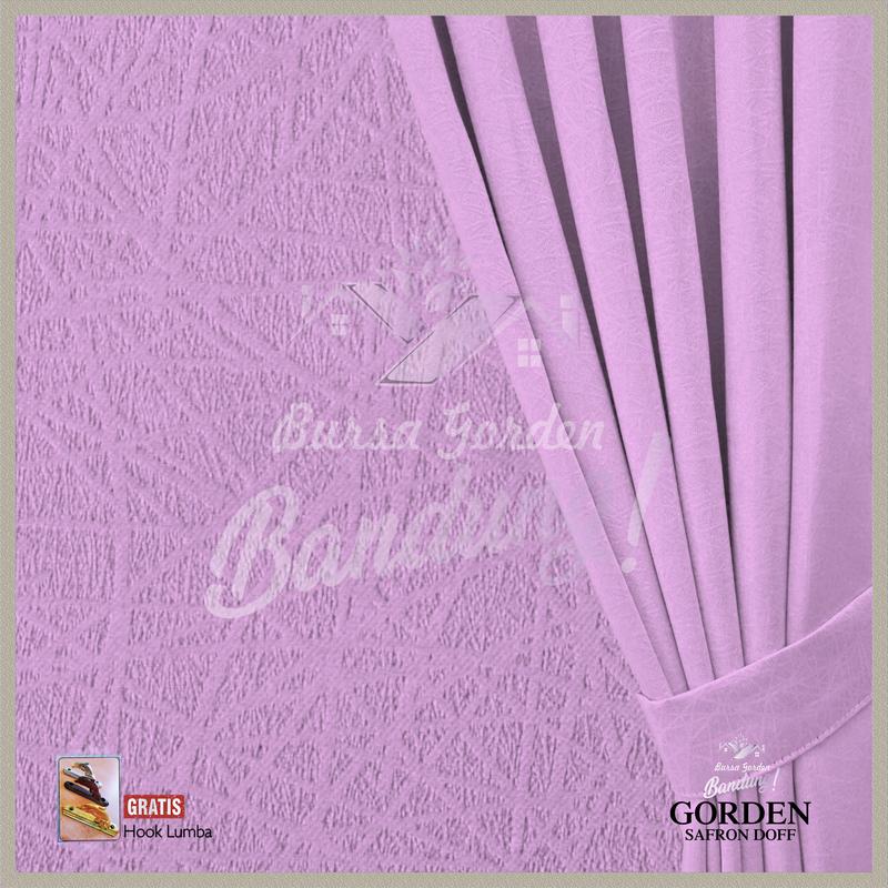 Gorden Jendela Minimalis Blackout Import Hordeng Pintu Aesthetic Tirai Pembatas Ruang Tamu Gordyn Smokring Safron 7