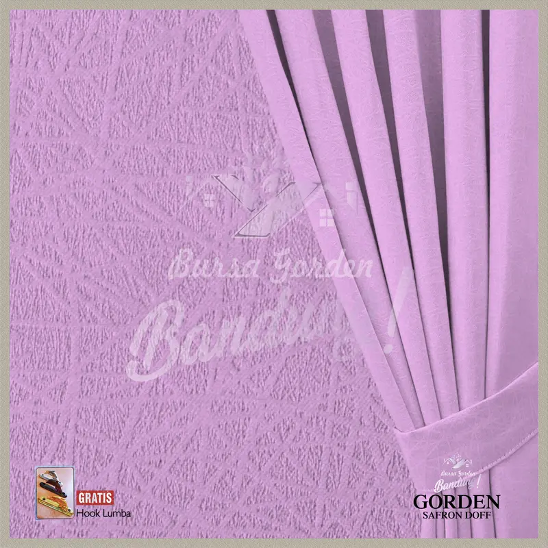 Gorden Jendela Minimalis Blackout Import Hordeng Pintu Aesthetic Tirai Pembatas Ruang Tamu Gordyn Smokring Safron 7