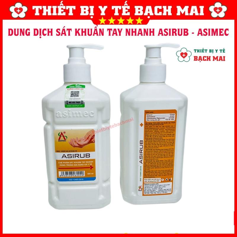  Nước Rửa Tay Khô Sát Khuẩn Tay Nhanh ASIRUB Chai 500ml 