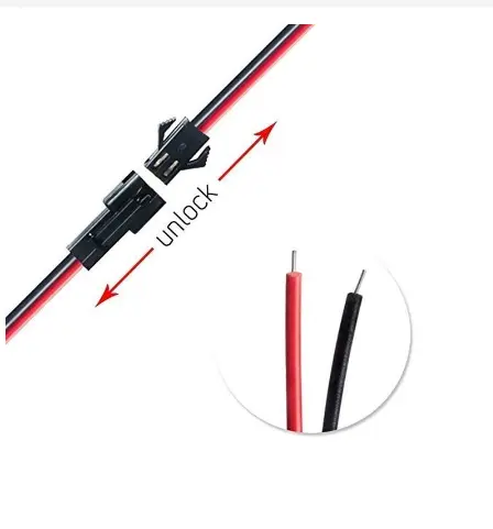 1 cặp jack nối điện SM 2 chân đực cái nối nhanh ( gồm zắc đực + cái ) 3