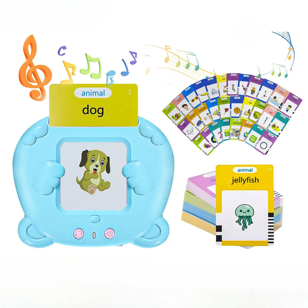 2024 New Talking Flash Cards Children's Early Education Card Machine with Sound Learning Plug-in Card Machine Gift