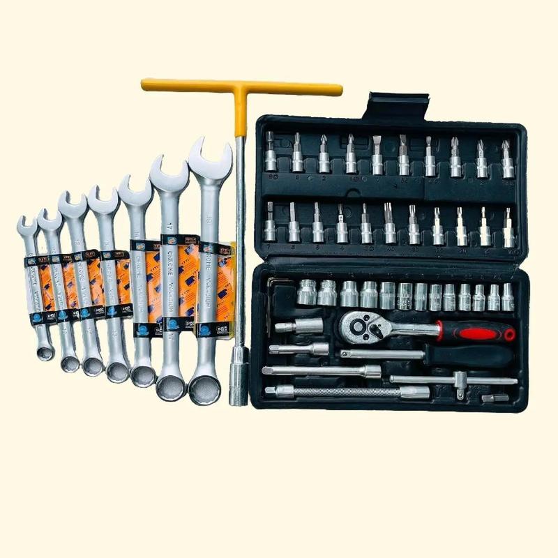 Tặng Khóa T số 12 Bộ Tô Vít Khẩu Đa Năng 46 Chi Tiết 1 4 NHỎ và Combo Sửa Chữa Gồm 7 Cây khóa Cờ Lê 8,10,12,13,14,17,19 Dùng Để Siết Mở Đai Ốc cờlê 42