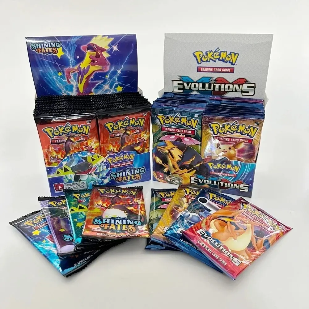 54Pcs Pokemon Gold Cards Battle Carte English GX Card Game Booster Collection Toys For Children