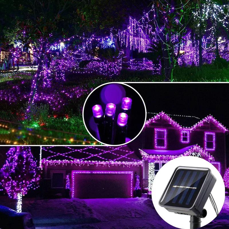 Đèn LED cổ tích ngoài trời chạy bằng năng lượng mặt trời 8 chế độ chiếu sáng không thấm nước Thích hợp cho trang trí đám cưới Giáng sinh Ánh sáng trang   trang trí sân vườn 7