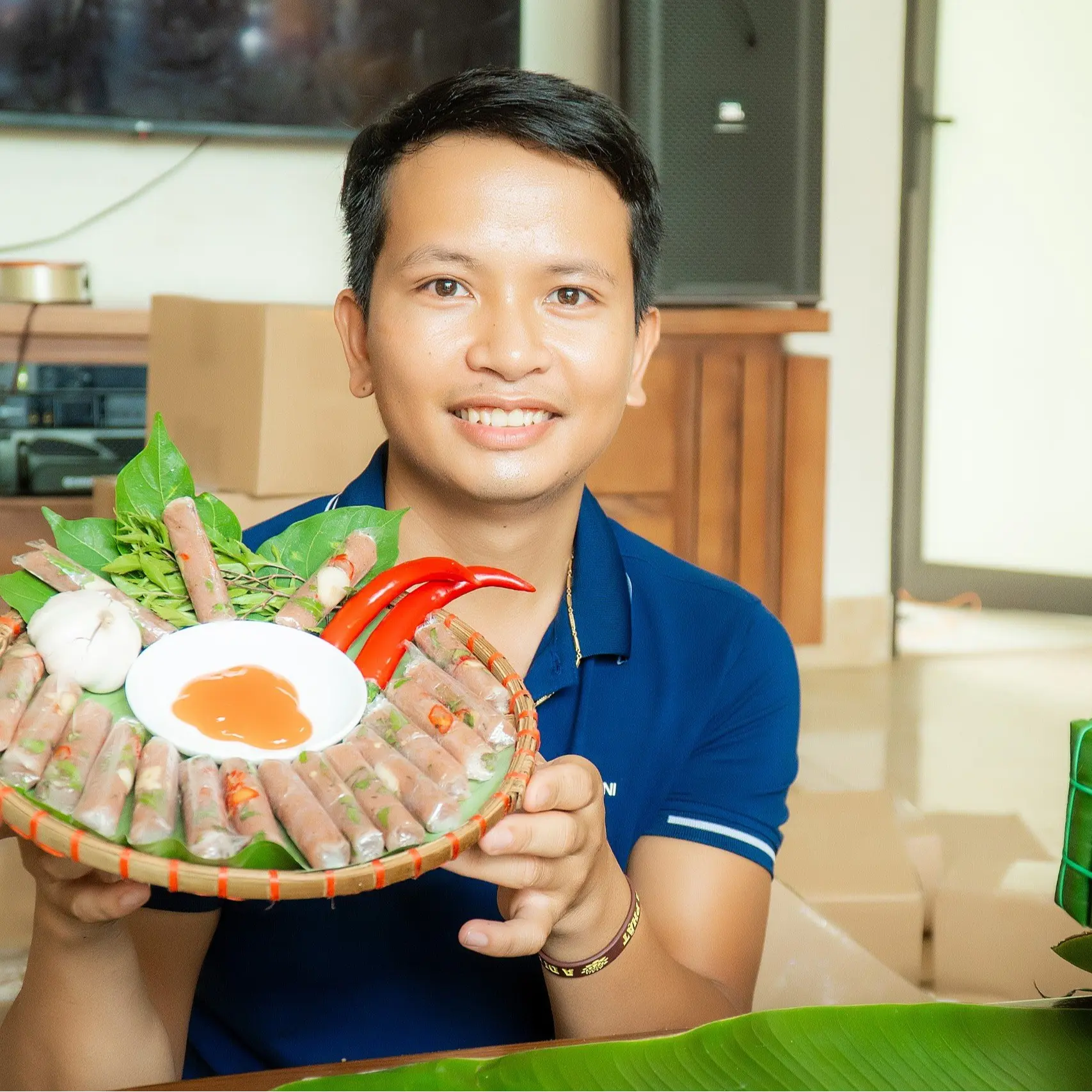 Combo 50 cái Nem Chua Đặc sản Thanh Hoá, chua cay chuẩn vị. Nem Chua Hậu Len. 50
