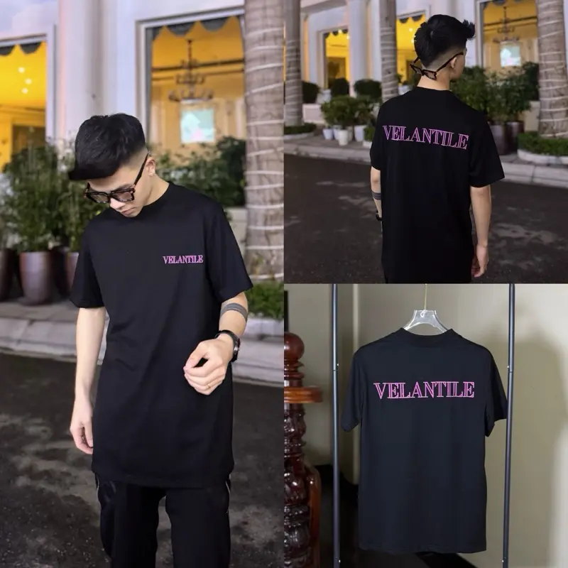 Áo Phông VL Hoạ tiết thêu chất cotton 2c định lượng vải 260gsm (namveshop)