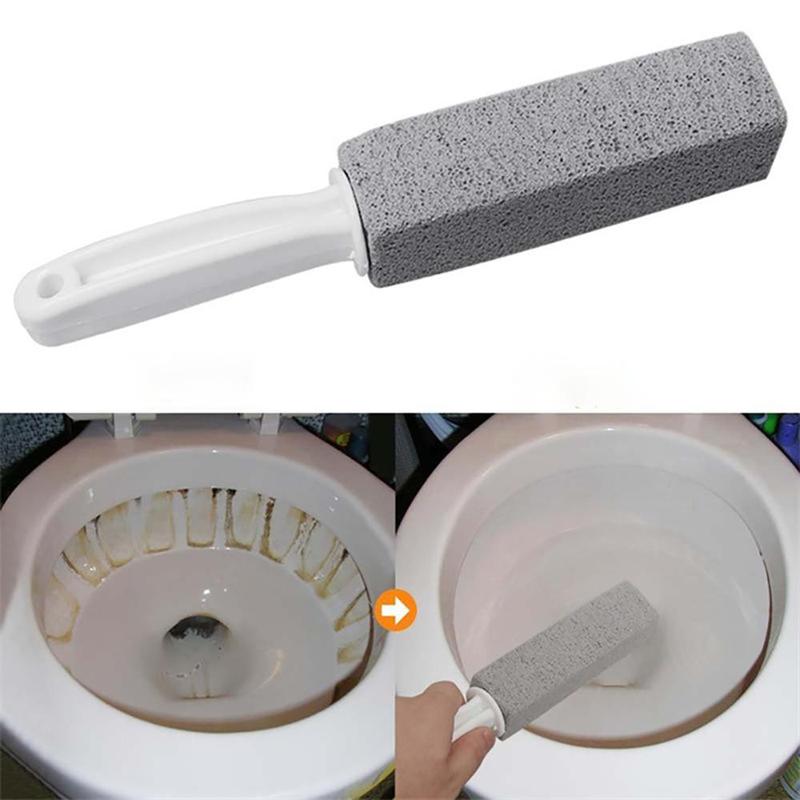 Pumice Toilet Cleaning Brush, 1/2/5 Counts Plastic Toilet Stain Bathroom Scar Cleaning Brush, Yellow Scale Powerful Pumice Brush 6