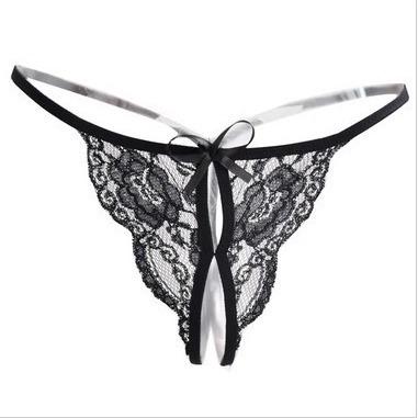 Product Introduction of Women's Underwear Sexy Lace Bow T-Shaped Underwear T-Back Black Red Pink Multiple Colors Comfortable back  seamless t-back for women 0