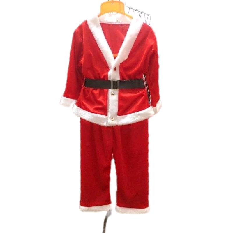 (TẶNG KÈM MŨ NHUNG )Bộ quần áo ông già noel cho bé trai , chất liệu nhung ,cho bé từ 1 tuổi đến  35 kg.