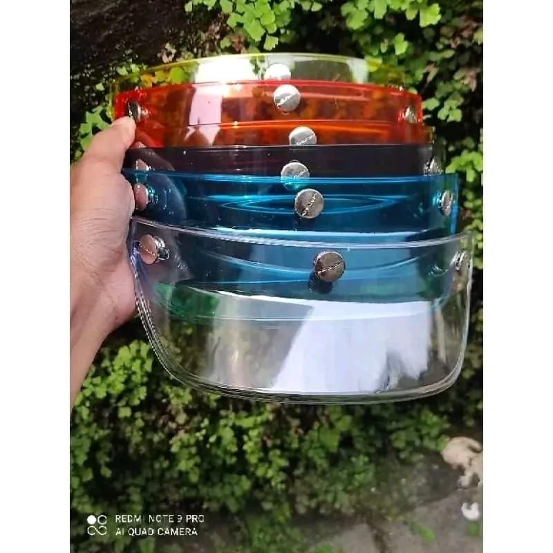 Ped Topi Helm Retro Bogo Klasik Pet ped jeruk ped pendek + ped glosy termurah 5
