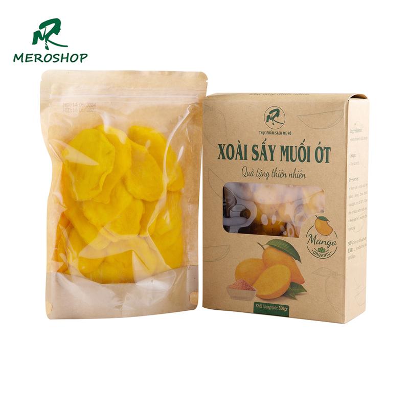 Xoài sấy dẻo chua nhiều hơn ngọt, 5% đường Mẹ Rô Ăn Vặt Food