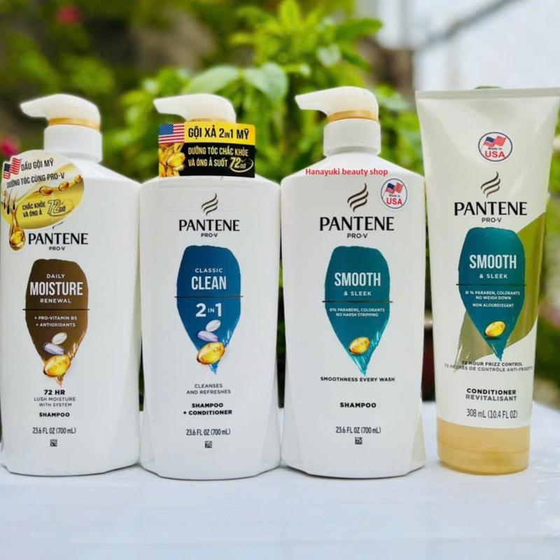 Dầu gội/ gội xả dưỡng ẩm Pantene 700ml/ Tuýp dầu xả 308ml, thơm nhẹ, cty nhập Mỹ Women Nữ Gội Đầu