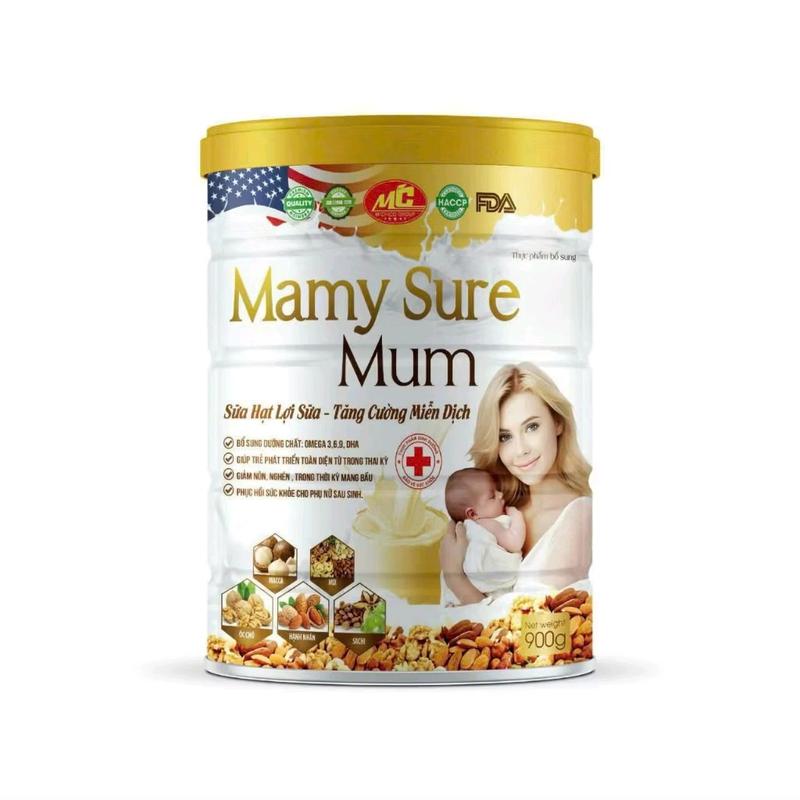 Hộp 900gr : Sữa bột MAMY Mum bổ sung dưỡng chất cho bà bầu hoặc sau sinh thành phần  từ 12 loại hạt ngũ cốc