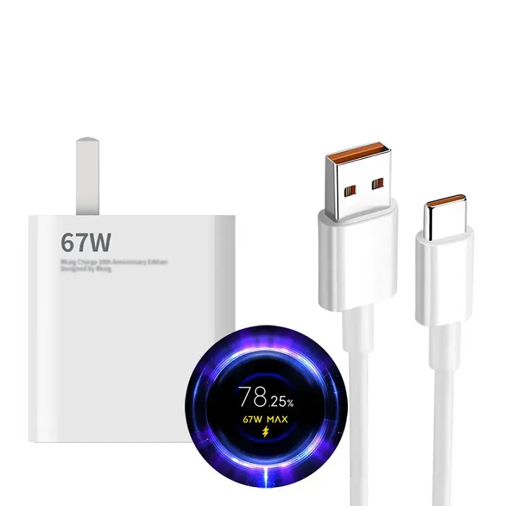 Bộ Cáp Sạc Nhanh Charge TurBo 67W Cho Điện Thoại Xiaomi , Cáp 6A 100Cm USB - TypeC