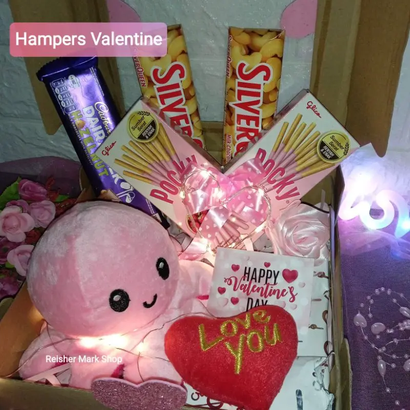 Hampers Pocky Love + Boneka kado hadiah Birthday wisuda anniversary valentine