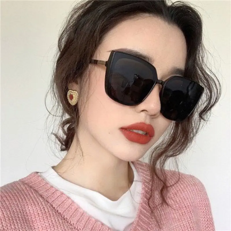 Kacamata Hitam Cat Eye frame Kotak Fashion casual mantai model Korea untuk Pria dan Wanita / Korean Sunglasses style READY STOCK Eyeglasses Aksesoris Eyewear i032 7