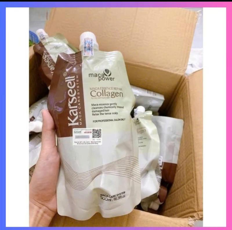DẦU HẤP Ủ TÓC COMBO 3 Bich Dầu Hấp Ủ Tóc Karseell Collagen 500ml Nuôi Dưỡng Phục Hồi Mái Tóc 2