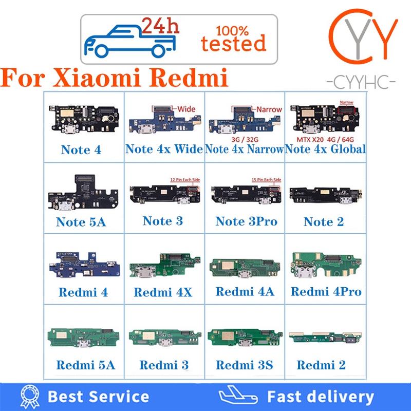 For XiaoMi Redmi Note 5A 4 4X 4A 3 3S 2 2A Pro USB Charging Port Dock Connector Charge Board Flex Cable Replacement Spare Parts 0