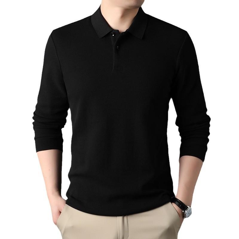 COMBO 2 Áo Polo Nam Cổ Bẻ Dài Tay Thu Đông Vải Mềm Mịn Co Giãn Tốt May Đẹp Kỹ Bền Chắc Chắn polo  pan Shirt Menswear áo  polo