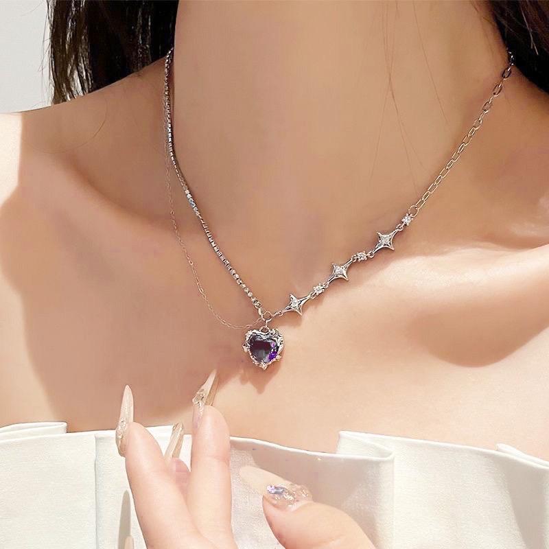 Kalung Mutiara Korea sweet simple pearl love necklace 7
