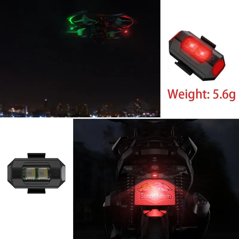 Đèn Cảnh Báo Chống Va Chạm Led Thông Dụng MA, Đèn Tín Hiệu Máy Bay Không Người Lái Mini, Có Đèn Nhấp Nháy 7 Màu, Đèn Báo Tín Hiệu Rẽ Xe Máy 6