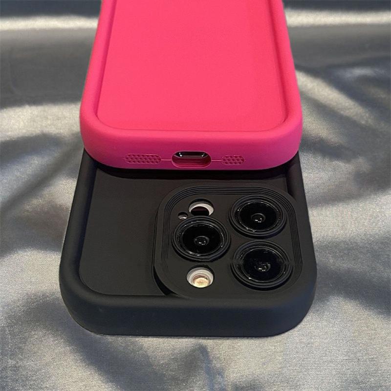 Product Introduction of For iPhone16Pro Max Dopamine Simple Solid color frosted phone case iphone15 Soft Case 14pro All inclusive 10