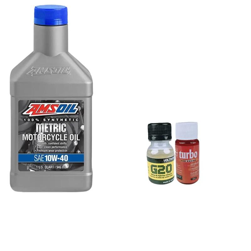Dầu Nhớt Xe máy AmSoil Metric 4T Scooter Và Combo Quà Tặng Bao Gồm Phụ Gia Súc béc xăng G20 Và Nhớt Mới Xado Very Turbo