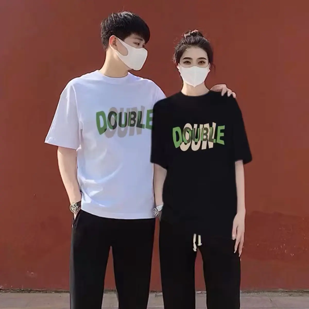 Áo đôi (Giá/01 áo), Áo Phông UNISEX Double SUN nam nữ - Baggy rộng phong cách Hàn Quốc thời trang