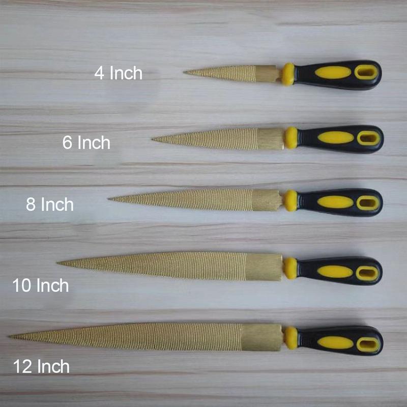 Product Introduction of Wear-resistant Carbon Steel Woodworking File 4/6/8/10/12Inch Double-sided Polishing File Sharpening Semicircle Hand File Rubber 20