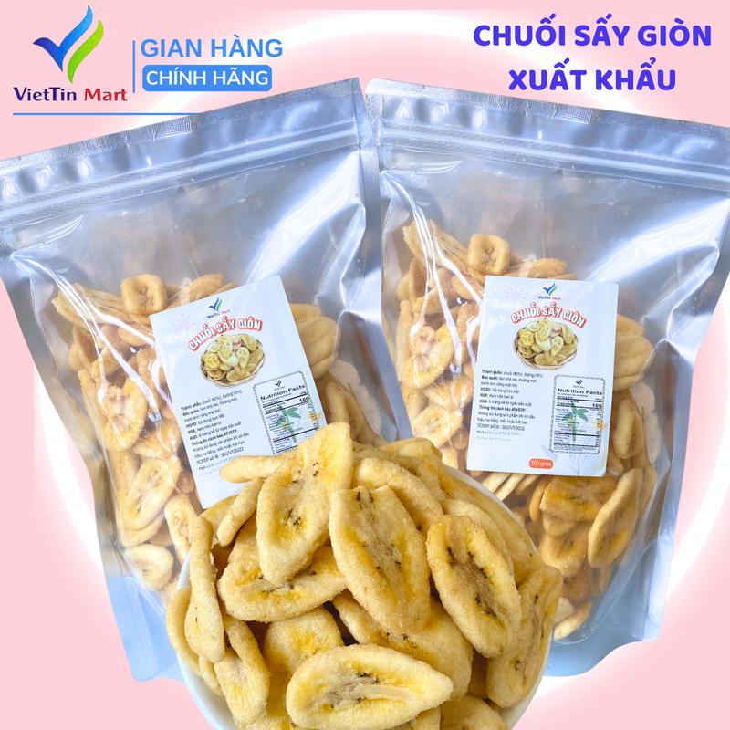 1kg chuối sấy giòn hàng xuất khẩu SIEU NGON ÍT ĐƯỜNG