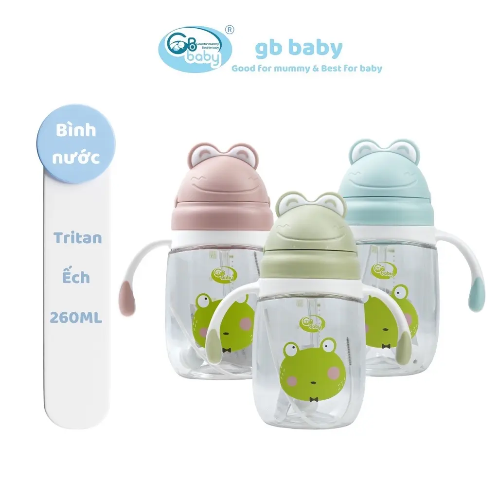 Bình tập uống nước cho bé GB Baby 260ml chất liệu Tritan Cao Cấp