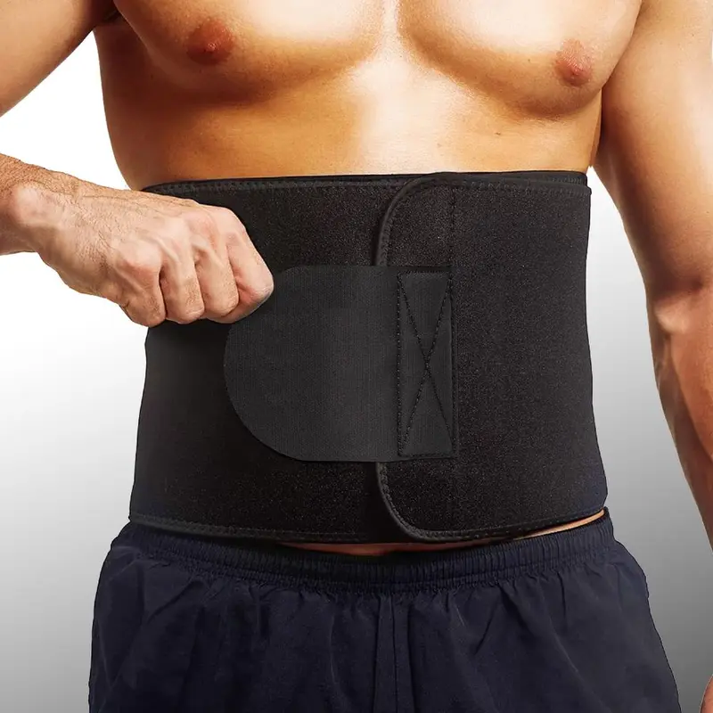 Waist Trimmer Belt, Adjustable Compression Waist Support Belt, Breathable Waist Trainer for Men & Women, Sports Protective Gear for Gym & High-intensity Training,  Fathers Day Gift 0