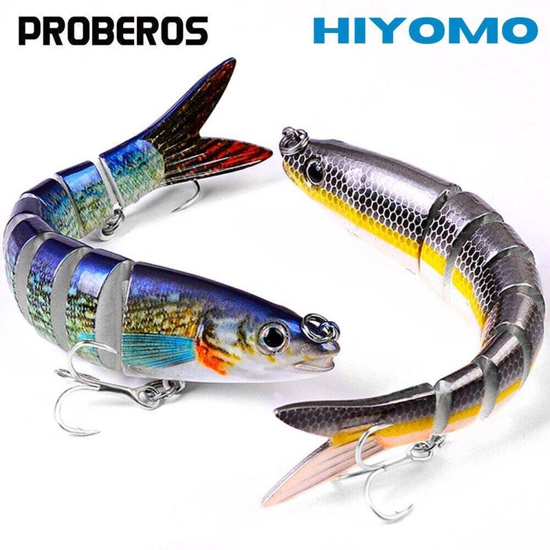 Mồi Bơi Đa Khớp, PROBEROS, 13,5cm và 19g, 8 đoạn, Mồi Câu Cá, Mồi Lắc Cứng, Mồi Chìm, Có Móc 6 # BKB, Dụng Cụ Câu Cá Bass, 1 cái, HS074