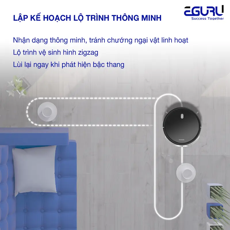[LIVE] Robot hút bụi lau nhà Xiaomi Vacuum E5" - Ba cấp độ hút - Lực hút 2000Pa - Điều khiển giọng nói - BH 12 tháng Máy Hút Bụi Làm Sạch 4