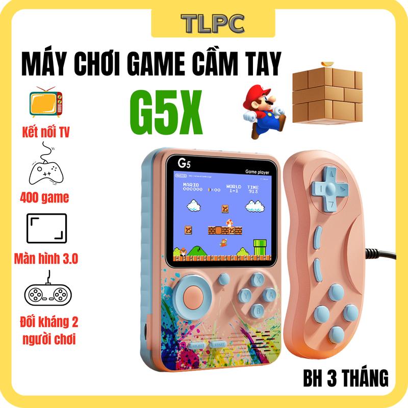 Máy Chơi Game Cầm Tay 500 Trò Chơi G5x 2 Người Sử Dụng Kết Nối Tivi Âm Thanh Hình Ảnh Rõ Nét Pin Sạc Bảo Hành 3 Tháng