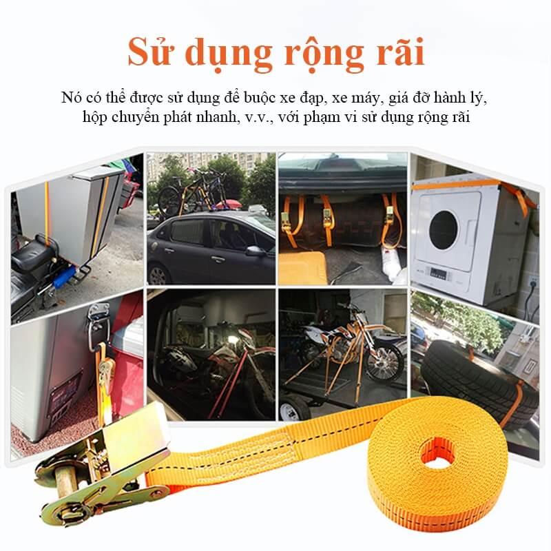 Bộ dây chằng, dây đai buộc hàng bản rộng 5cm x 6mét 2