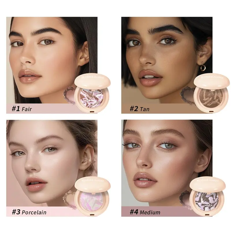 Long-lasting Color-correcting Foundation Palette, 1 Count Baked Color Correcting Foundation Palette, Multi-purpose Makeup Palette for Women 6