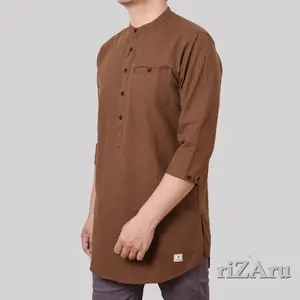 Koko Kurta lengan 3/4 baby canvas katun by riZAru baju pria