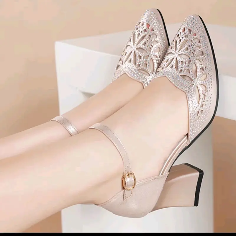 (( 08 Ks) heels mewah hak tebal / sepatu wanita pesta Shoes 1