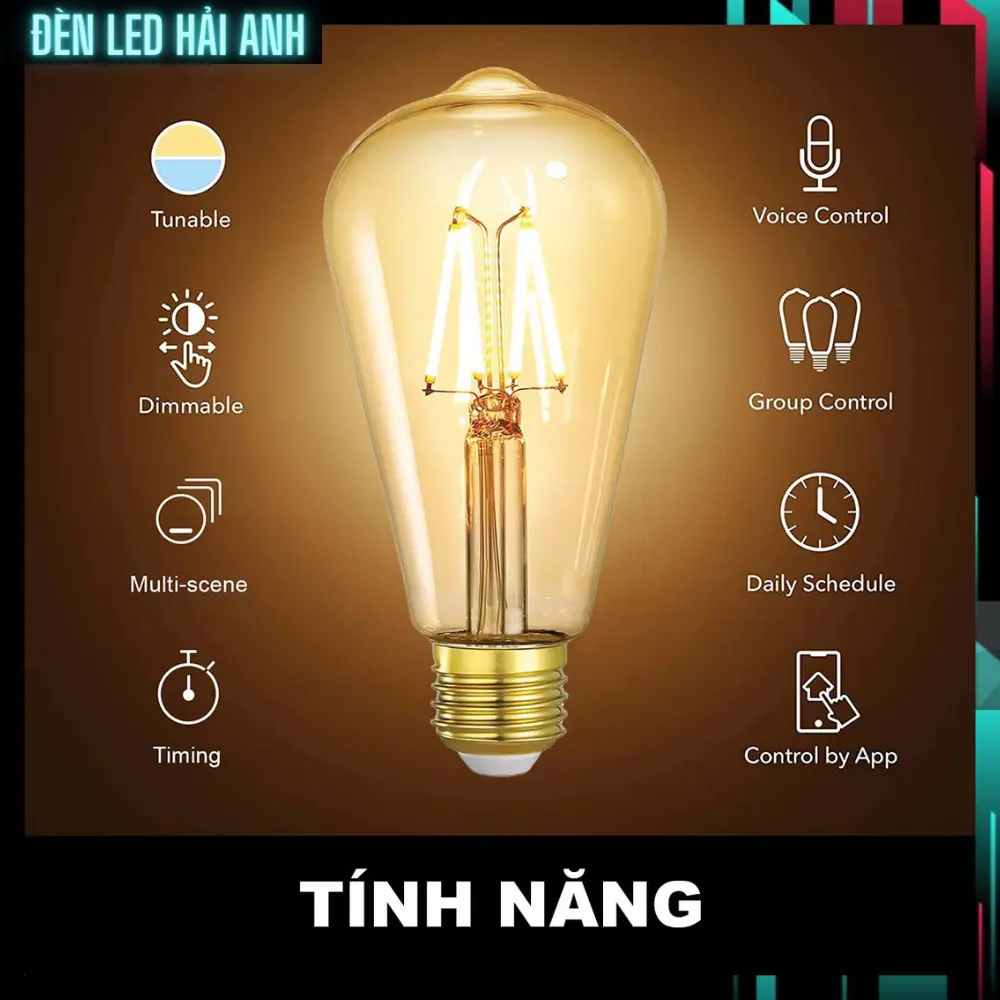 Bóng đèn ST64 bóng led edison - sử dụng cho đèn thả, đèn trang trí nội thất
