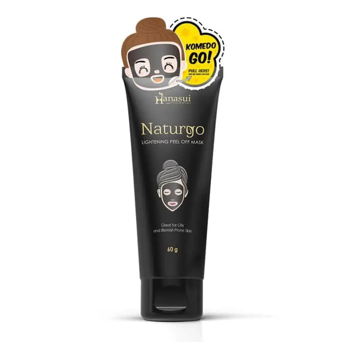 MASKER PEMBERSIH KOMEDO DAN JERAWAT NATURGO LIGHTENING PEEL OFF MASK HANASUI MASKER PEMBERSIH WAJAH PRIA DAN WANITA Masker Wajah Komedo dan Berminyak Pria Kemasan Black Masker Kusam Mencerahkan Vitamin 3