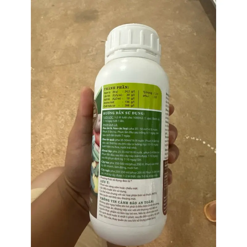 Phân bón lá Nova Aminoplant chai 500ml  (Amino Nhập Khẩu Mỹ) ,  vọt đọt, dưỡng bông, đương trái 1