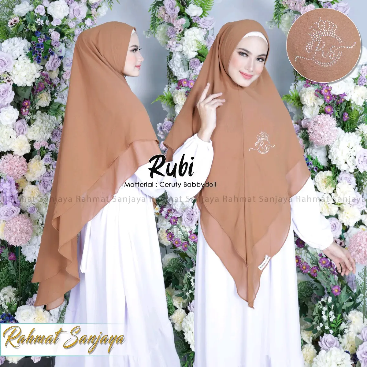 NEW KHIMAR 2LAYER CERUTI BABY DOLL/KHIMAR JUMBO MURAH Syari Ceruty Doll Muslim Panjang