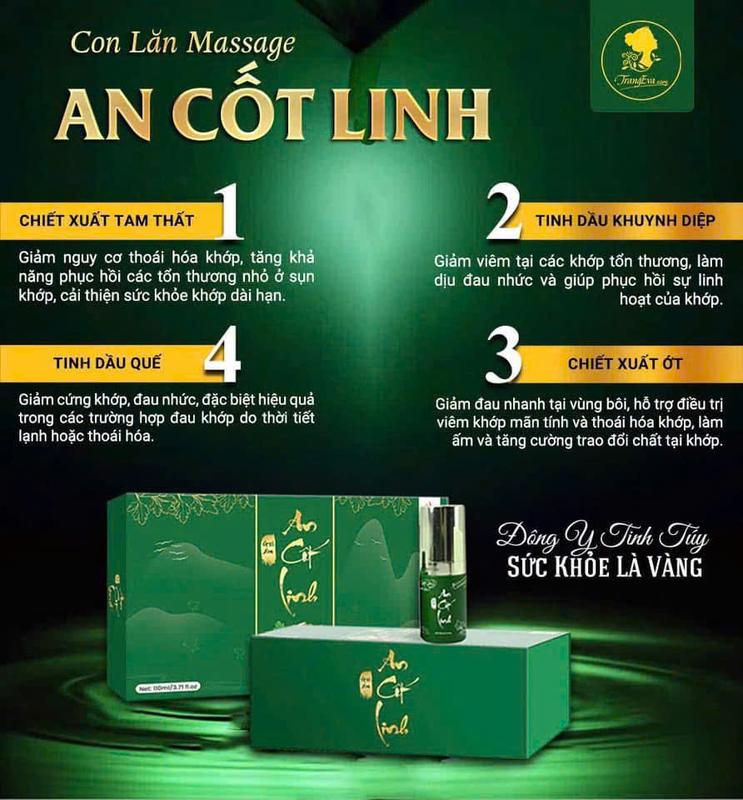1 AN CỐT LINH- CON LĂN MASSAGE CỔ , VAI GÁY, TAY CHÂN, XƯƠNG KHỚP 4